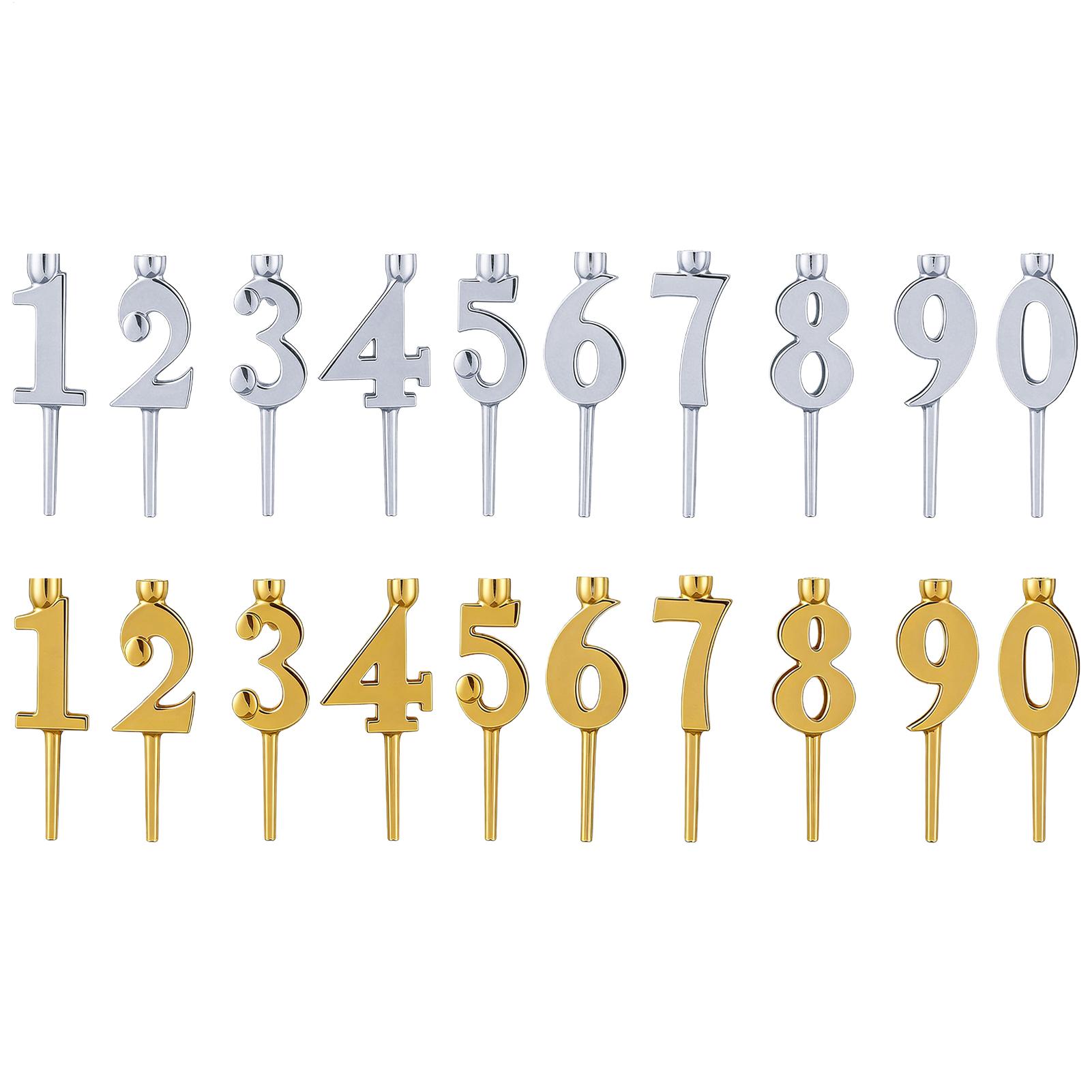 Candle For Supplies - Number Birthday Candle Holders for Cake