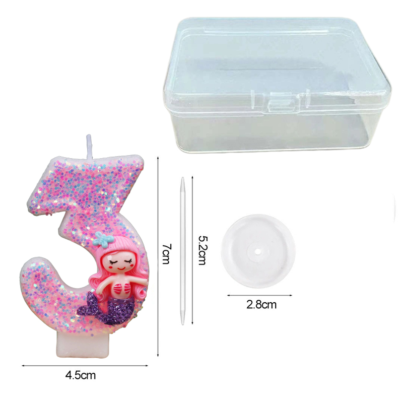 Creative Pink Mermaid 0-9 Digi - đánh giá và giá Candle For Supplies