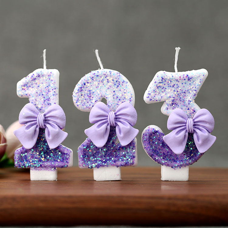 Creative Glitter Gradual Purpl - đánh giá và giá Candle For Supplies