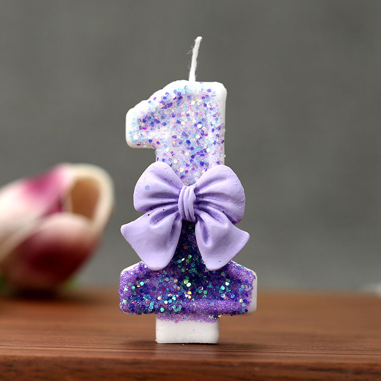 Creative Glitter Gradual Purpl - đánh giá và giá Candle For Supplies