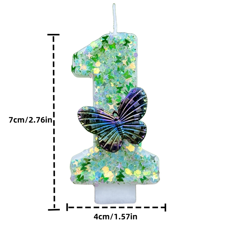 1Pc Green Sequins Number 0-9 B - đánh giá và giá Candle For Supplies