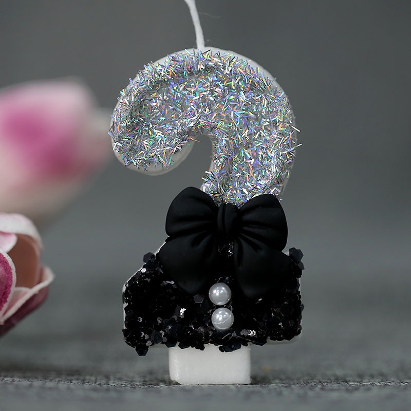 Midnight Bow & Pearl 0-9 Numbe - đánh giá và giá Candle For Supplies